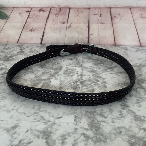 Fossil cognac braided belt size 38 UNISEX - Picture 3 of 8